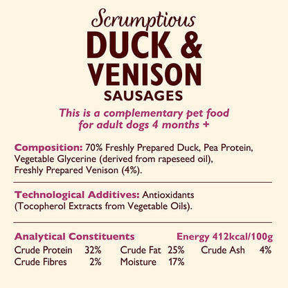Lily's Kitchen Dog Duck & Venison Sausage ( 70g x 8 )