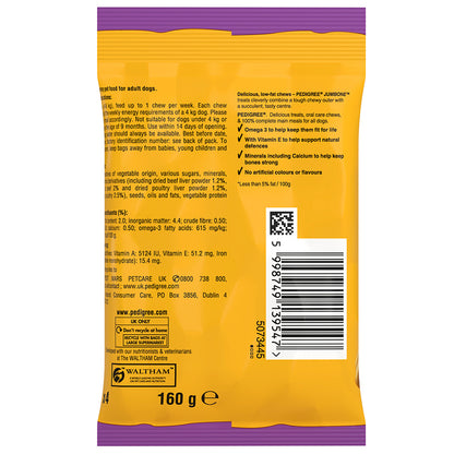 Pedigree Jumbone Small Dog Treats with Beef & Poultry 4 stk ( Pack of 8 )