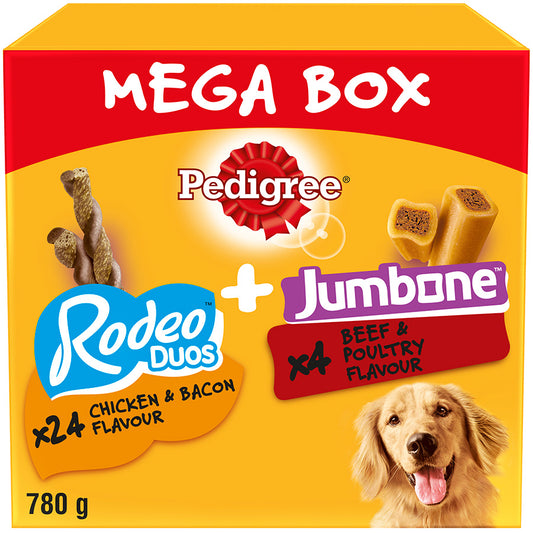 Pedigree Rodeo Duos & Jumbone Medium Mega Box - 780g
