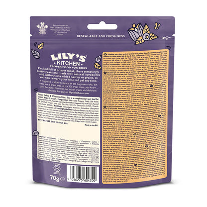 Lily's Kitchen Senior Dog Turkey & White Fish Treats ( 70g x 8 )