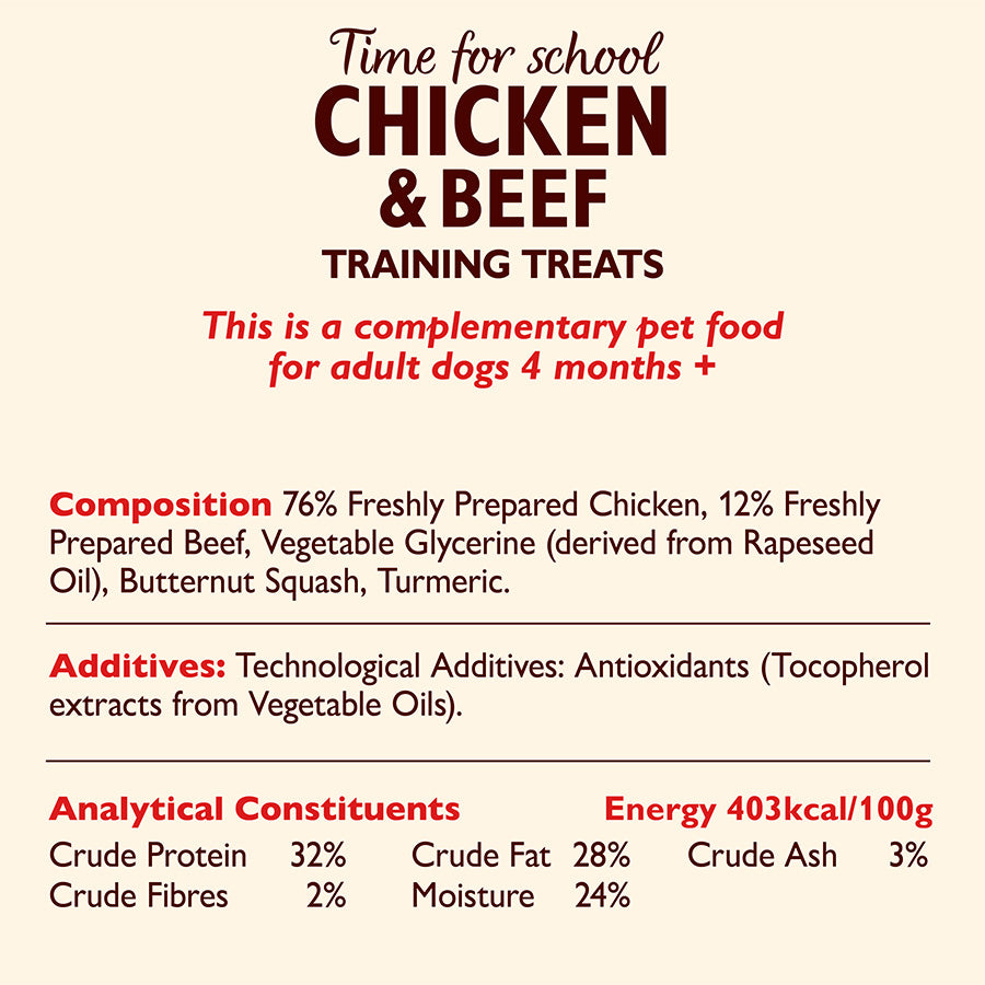 Lily's Kitchen Adult Dog Chicken & Beef Training Treats ( 70g x 8 )