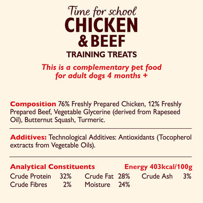 Lily's Kitchen Adult Dog Chicken & Beef Training Treats ( 70g x 8 )