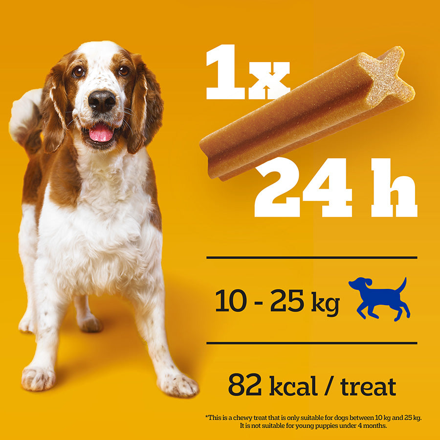 Pedigree Dentastix Daily Care Adult Medium Dog Dental Treats 128g ( 5 stks x 14 )
