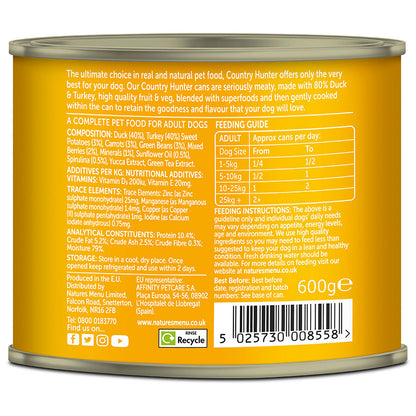 Country Hunter 80% Duck & Turkey with Superfoods -( 600g x 6 )