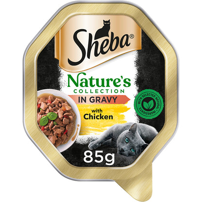Sheba Natures Collection Cat Food Tray Chicken & Red Pepper in Sauce ( 85g x 22 )