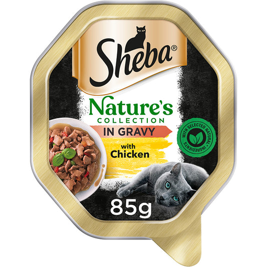Sheba Natures Collection Cat Food Tray Chicken & Red Pepper in Sauce ( 85g x 22 )