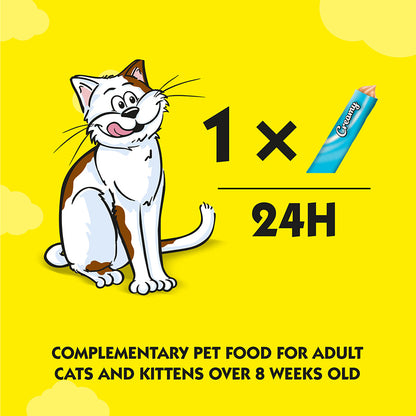 Dreamies Creamy Adult Cat & Kitten Treats with Scrumptious Salmon (40g x 11)