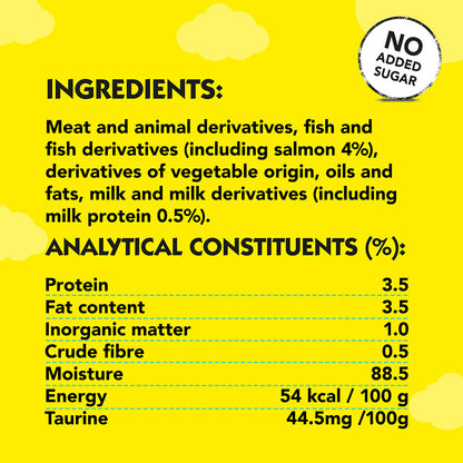Dreamies Creamy Adult Cat & Kitten Treats with Scrumptious Salmon (40g x 11)