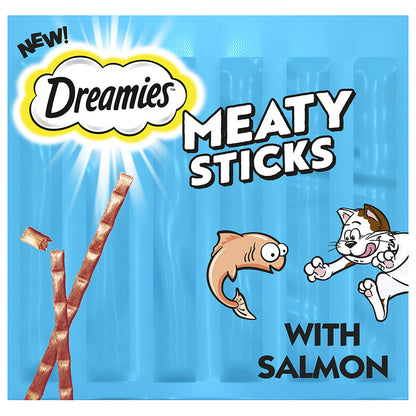 Dreamies Meaty Sticks Adult Cat Treats with Scrumptious Salmon (30g x 14)