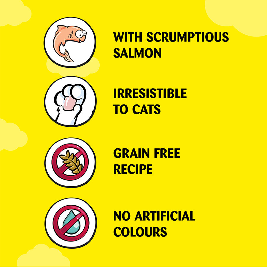Dreamies Meaty Sticks Adult Cat Treats with Scrumptious Salmon (30g x 14)