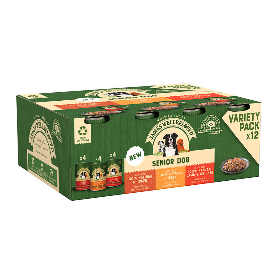 James Wellbeloved Senior Wet Dog Food Turkey, Lamb & Chicken 12 Pack