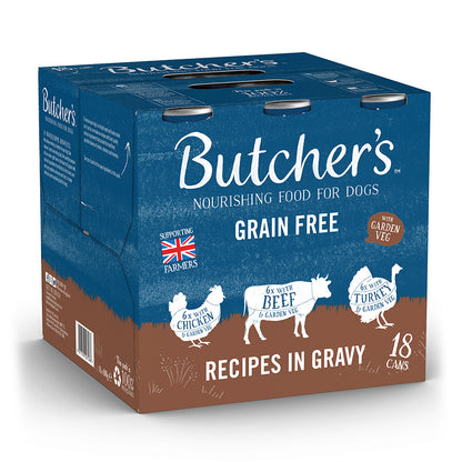Butcher's Recipes in Gravy Dog Food Cans 18pk , 400g