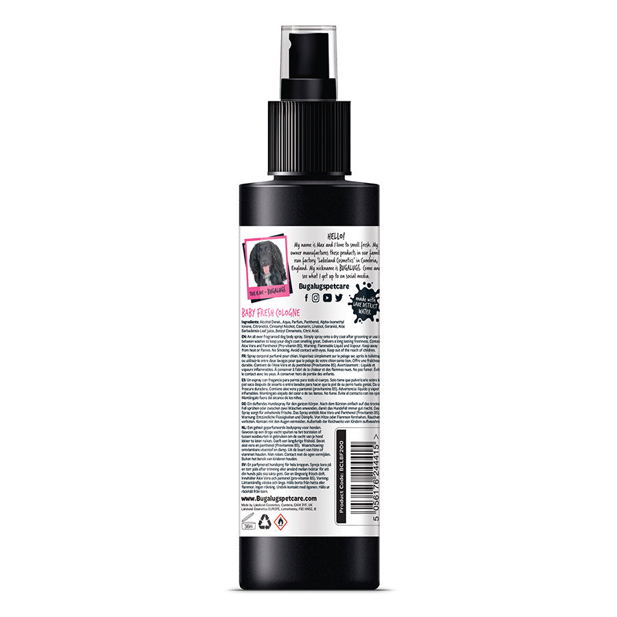 Bugalugs Baby Fresh Dog Cologne - 200ml