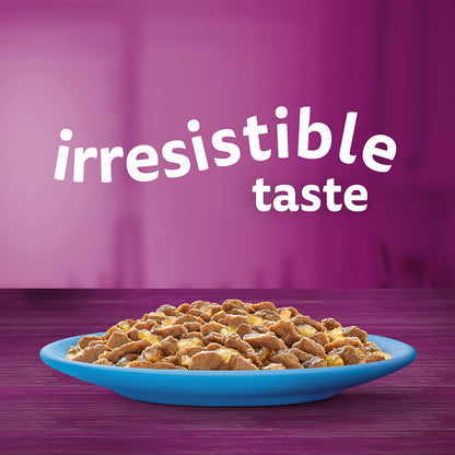 Whiskas 7+ Senior Wet Cat Food Fish Favourites in Jelly, (12 x 85g) x 4