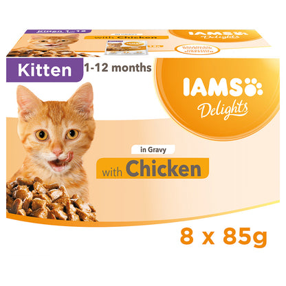 Iams Delights Kitten Chicken in Gravy 8pk x 85g