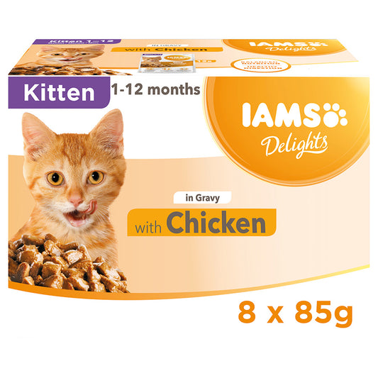 Iams Delights Kitten Chicken in Gravy 8pk x 85g