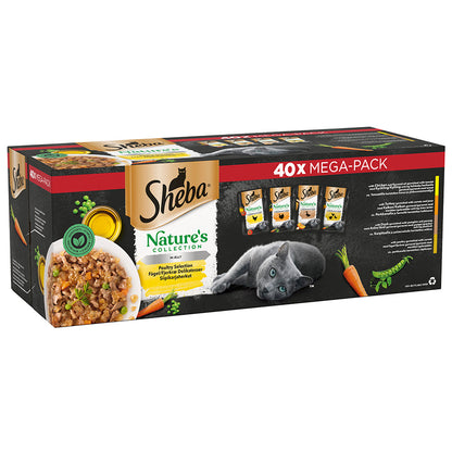 Sheba Natures Collection Cat Food Pouch Poultry Selection in Jelly ( 40 × 85g )