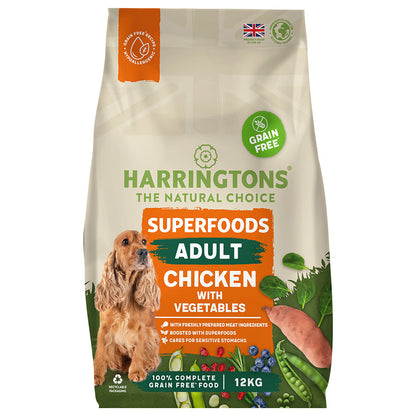 Harringtons Adult Dog Grain Free Superfoods Chicken - 12kg