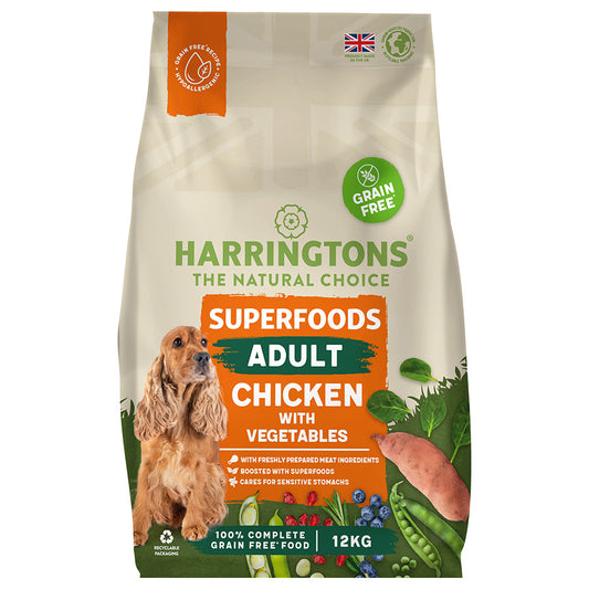 Harringtons Adult Dog Grain Free Superfoods Chicken - 12kg
