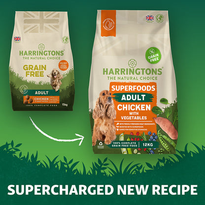 Harringtons Adult Dog Grain Free Superfoods Chicken - 12kg