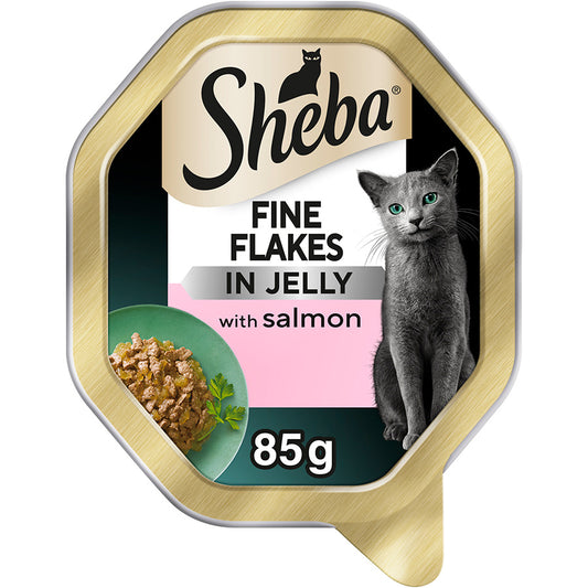 SHEBA Fine Flakes Adult Wet Cat Food with Salmon Jelly ( 85g x 22 )