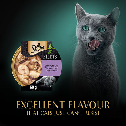 SHEBA Fillets with Chicken shrimp & Oceanfish in Gravy ( 60g x 32 )