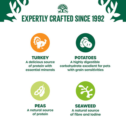 James Wellbeloved Grain Free Senior Wet Dog Food Turkey Gravy Pouch (12 x 90g)