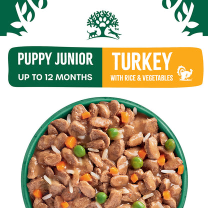James Wellbeloved Puppy Wet Dog Food Turkey & Rice in Gravy Pouch (12 x 90g)