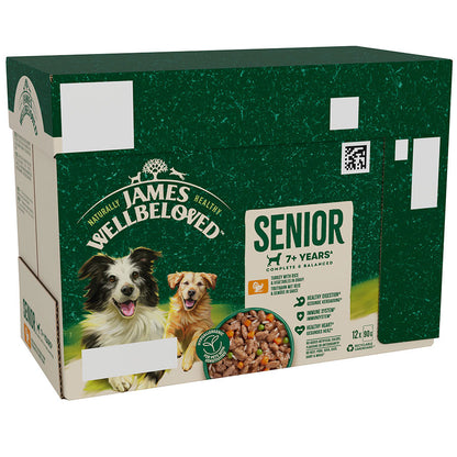 James Wellbeloved Senior Wet Dog Food Turkey and Rice in Gravy Pouch (12 x 90g)