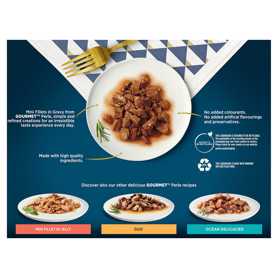 Gourmet Perle Connoisseurs Collection (Beef, Chicken, Rabbit, Salmon)-(12 x 85g) x 4 pck