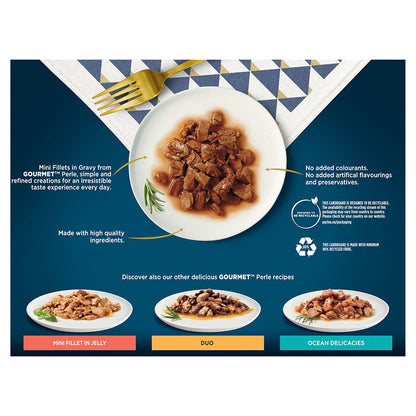 Gourmet Perle Connoisseurs Collection (Beef, Chicken, Rabbit, Salmon)-(12 x 85g) x 4 pck