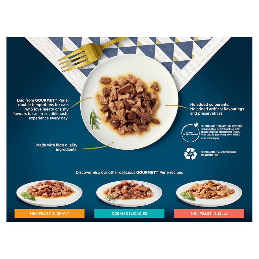 Gourmet Perle Beef & Chicken ( 12 x 85g ) x 4 Packs