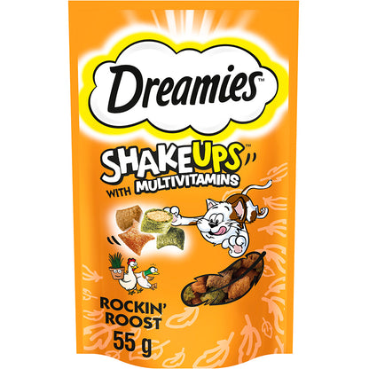 DREAMIES Shakeups Rockin Roost Cat Treats - (55g x 8)