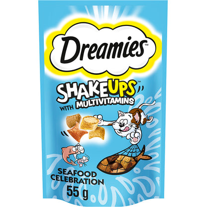DREAMIES Shakeups Seafood Celebrations Cat Treats (55g x 8)