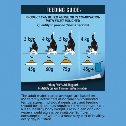 FELIX Doubly Delicious Salmon & Vegetables Dry Cat Food - 2kg