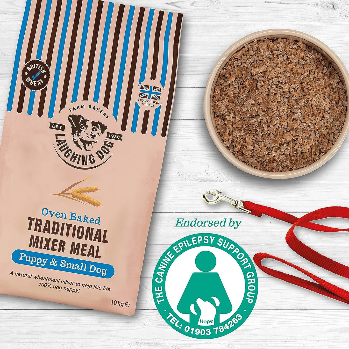 Laughing Dog - Traditionally Oven Baked Puppy Whole Meal Mixer - 100% Natural Dry Dog Food with No Artificial Colours, Perfect forSensitive Tummies, 10kg