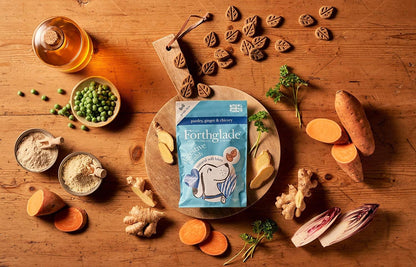 Forthglade Natural Dog Treats for Digestive Health - Grain Free Soft Bites (8 x 90g) Resealable Bags - for Dogs aged 2 Months+