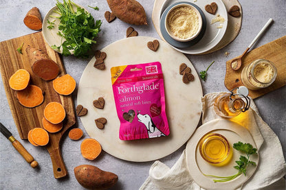 Forthglade Natural Dog Treats - Grain Free Soft Bites Salmon Treats (8 x 90g)