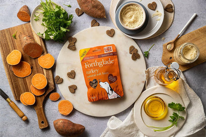 Forthglade Natural Dog Treats - Grain Free Soft Bites Turkey Treats (8 x 90g)