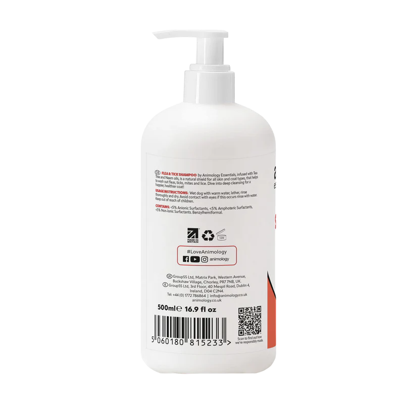 Animology Essentials Flea & Tick Shampoo - 500ml