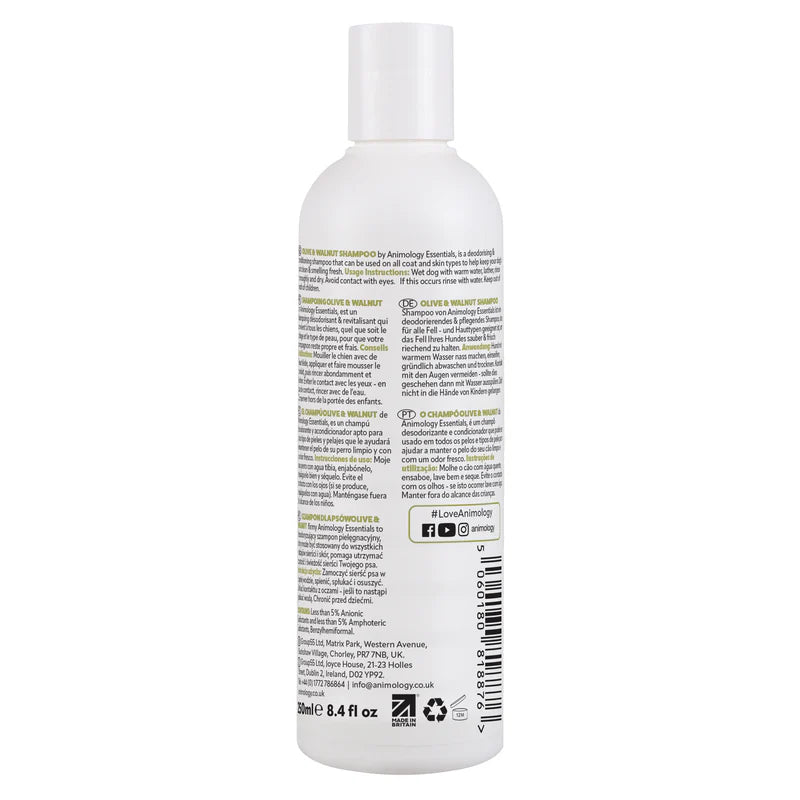 Animology Essentials Olive & Walnut Shampoo - 250ml