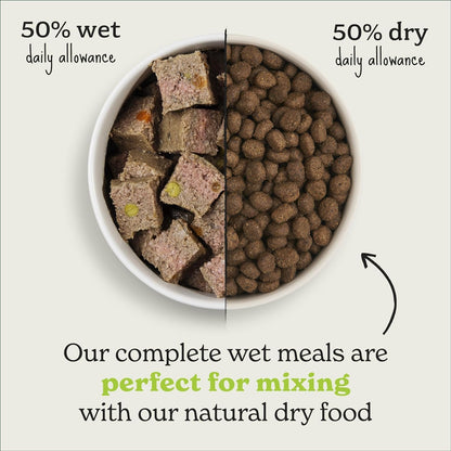 Forthglade Wet Dog Food Grain Free & Hypoallergenic Dog Food, (18 x 395g trays) Adult 1 Year+ with Vegetables, Complete Stomach Sensitive Meals