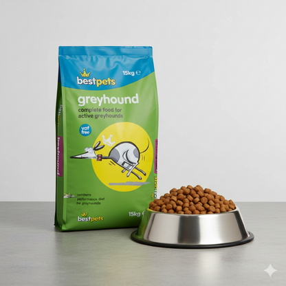 Bestpets Greyhound Dog Food 15kg – Complete Dry Dog Food for Greyhounds & Active Dogs, Balanced Daily Nutrition, Supports Energy, Condition & Overall Health