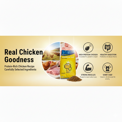 Bestpets Cat Chicken Dry Cat Food 10kg – High Protein Complete Nutrition for Adult Cats – Crunchy Kibble for Healthy Digestion, Strong Muscles & Shiny Coat – Bulk Value Pet Food