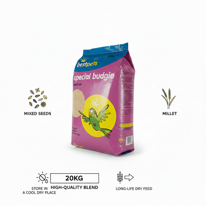 Special Budgie Seed Mix 20kg Bulk Bird Food – Nutritious Mixed Seeds
