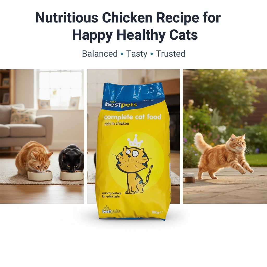 Bestpets Cat Chicken Dry Cat Food 10kg – High Protein Complete Nutrition for Adult Cats – Crunchy Kibble for Healthy Digestion, Strong Muscles & Shiny Coat – Bulk Value Pet Food