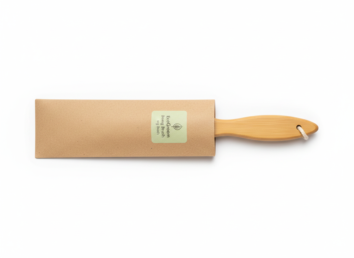 Bamboo Dog Grooming Brush Natural Wooden Pet Hair Shedding Brush Soft Bristle Coat Care Tool Eco Friendly Pet Groomer