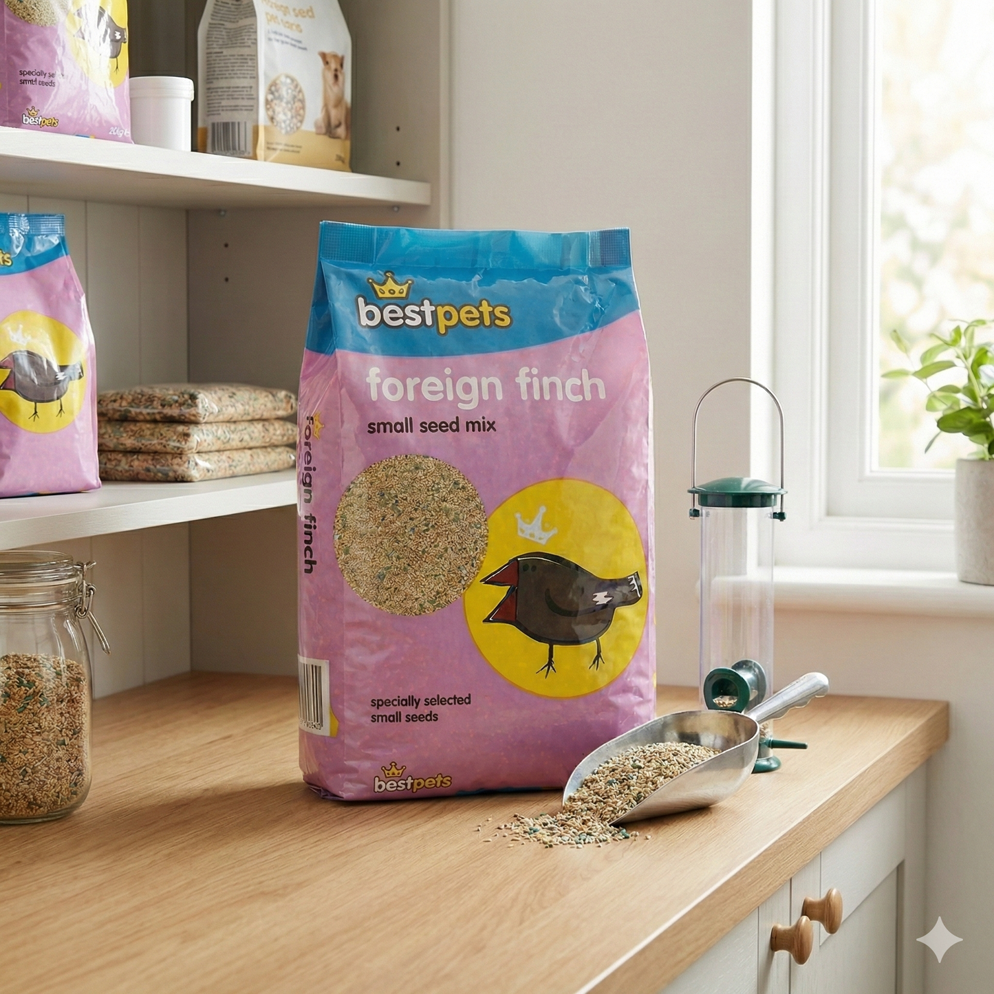 Bestpets Foreign Finch Bird Seed Mix 20kg – Premium Daily Wild Bird Food for Finches – High Energy Natural Seed Blend for Aviary & Garden Feeding – Bulk Value Bag