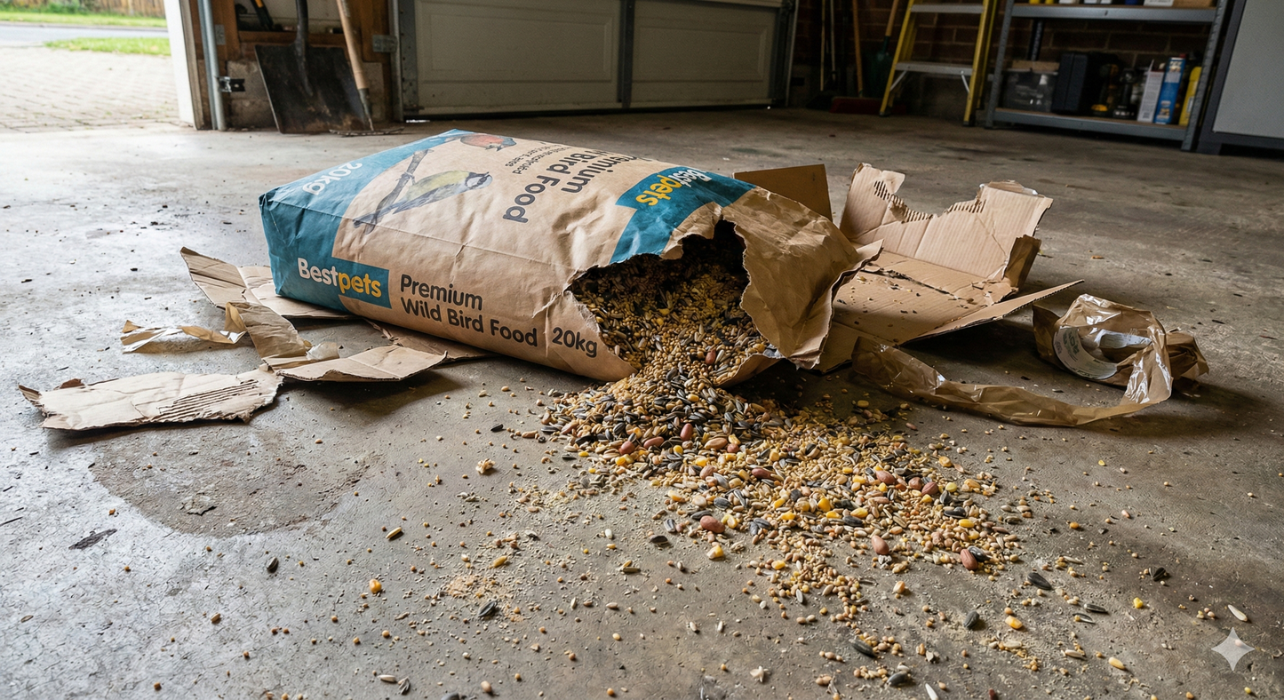 BESTPET Wild Bird Seed 20kg Premium Mix – Sunflower Hearts Bird Food, Sunflower Seeds, Niger Seed & Peanuts – No Mess Bird Feed for Small Garden Birds, Finches, Robins & Pigeons