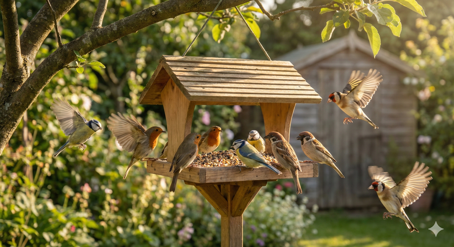 BESTPET Wild Bird Seed 20kg Premium Mix – Sunflower Hearts Bird Food, Sunflower Seeds, Niger Seed & Peanuts – No Mess Bird Feed for Small Garden Birds, Finches, Robins & Pigeons